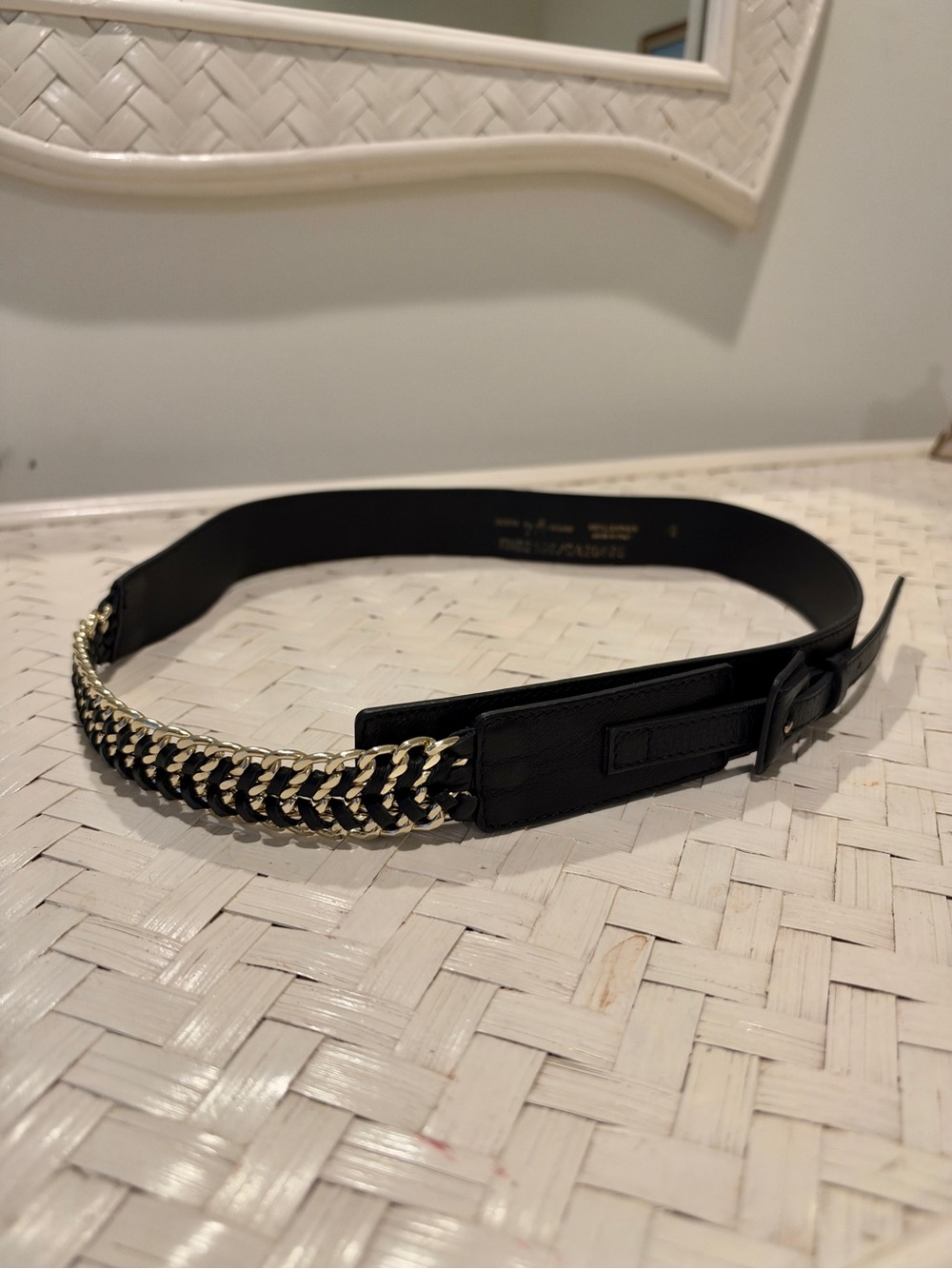 Black Leather and Silver Guess Marciano Belt